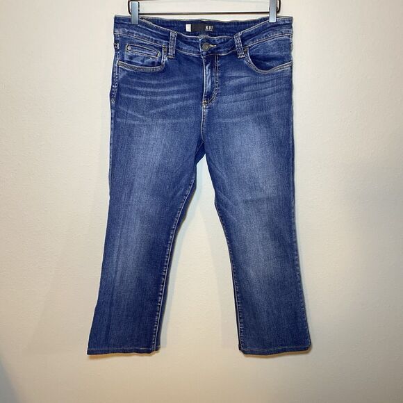 Kut From The Kloth Womens Jeans Natalie Mid Rise Boot Cut Dark Wash Size 12s - Picture 1 of 11